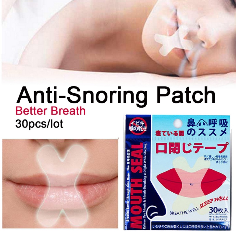 30Pcs Anti-Snoring Patch Mouth Guard Sticker Sleep Well Anti-Snoring Strips Sleeping Aid Equipment Stop Snoring