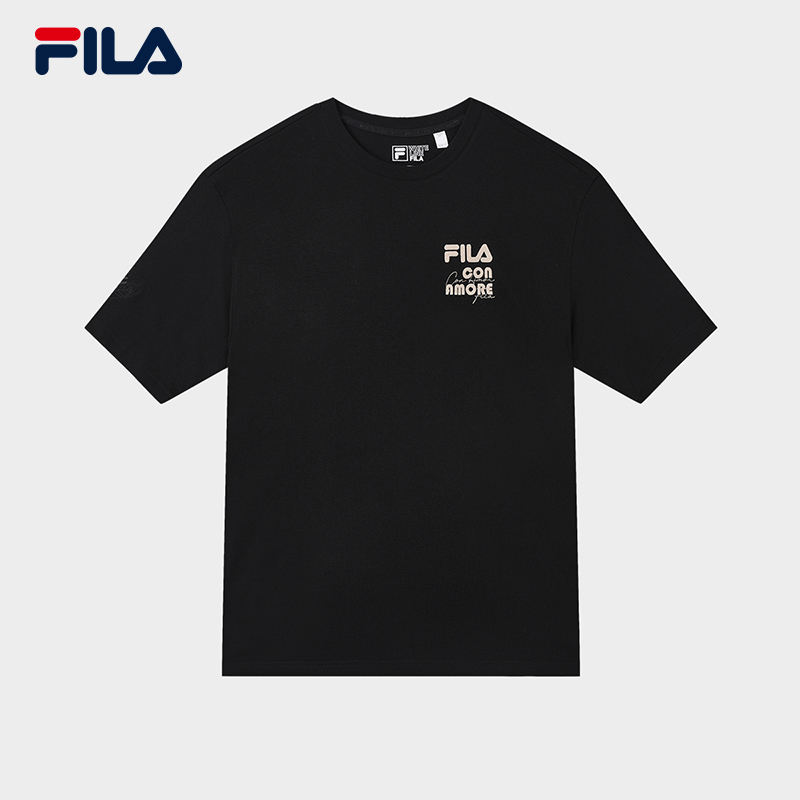 FILA CORE Men's White Line Fila Originale Short Sleeve Tee (Unisex)