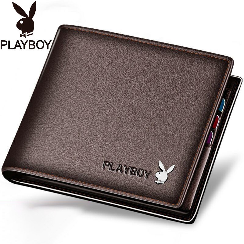 Fashion retro men's leather wallet new short thin men's leather wallet credit card holder