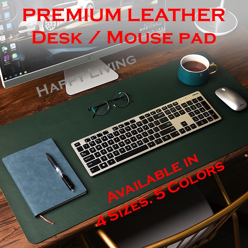 (SG STOCK) Waterproof Leather Desk Mouse Pad - Large Desktop Table Mat Laptop Computer Accessories Keyboard Mousepad